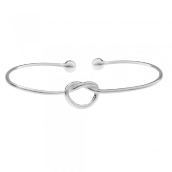 Pulsera rígida unisex nudo Plata de Ley | Karissma