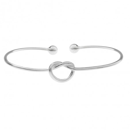 Pulsera rígida unisex nudo Plata de Ley | Karissma