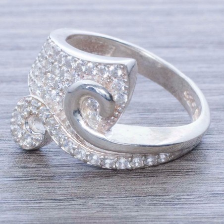 Anillo enrulado Plata de Ley 925