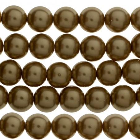 Tira perlas de cristal marrón - Karissma