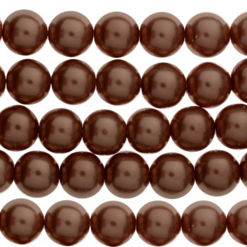 Tira perlas de cristal marrón teja - Karissma