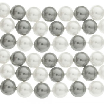 Tira perlas de cristal mix color blanco - gris - Karissma