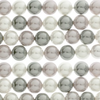 Tira perlas de cristal mix color blanco - gris - malva - Karissma
