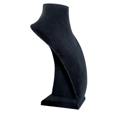 Busto mullido para collares terciopelo negro