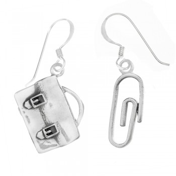 Pendientes cartera y clip cóctel Plata de Ley - Karissma