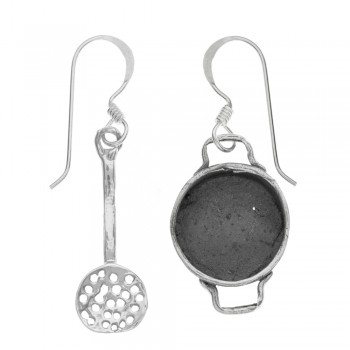 Pendientes de la cocinera Plata de Ley - Karissma