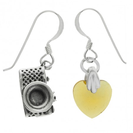 Pendientes Fotógrafa Plata de Ley - Karissma