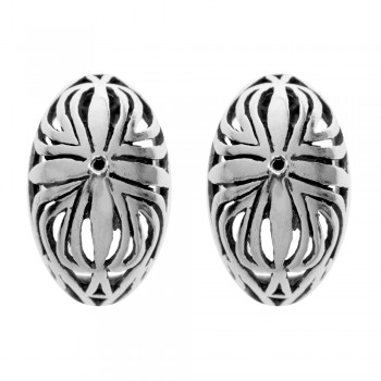 Pendientes calado oxidado Plata de Ley 925