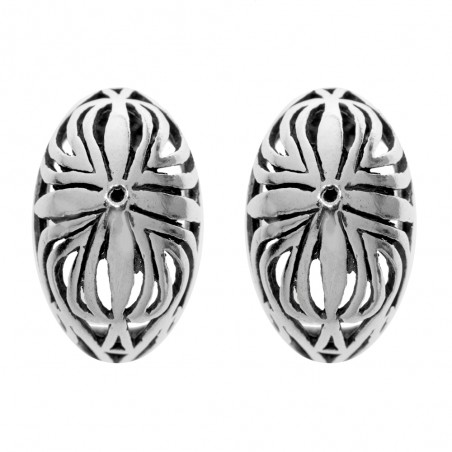 Pendientes calado oxidado Plata de Ley 925