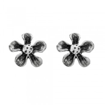 Pendientes mini flor Plata de Ley - Karissma