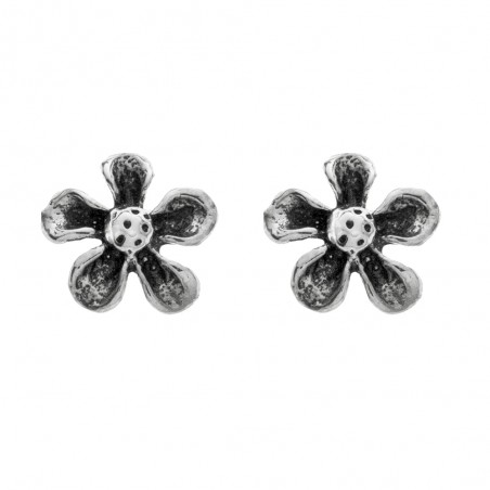 Pendientes mini flor Plata de Ley - Karissma