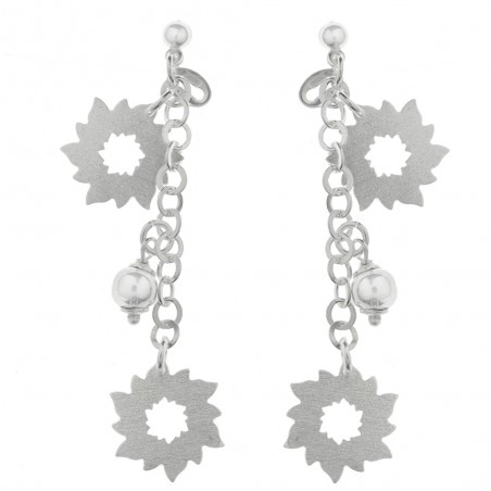 Pendientes largos con soles Plata de Ley - Karissma