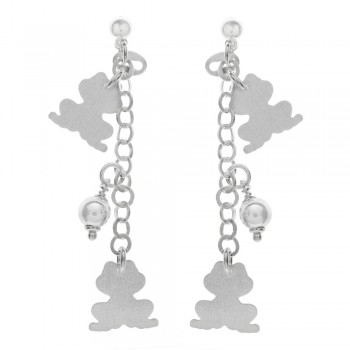Pendientes largos con ranitas Plata de Ley - Karissma
