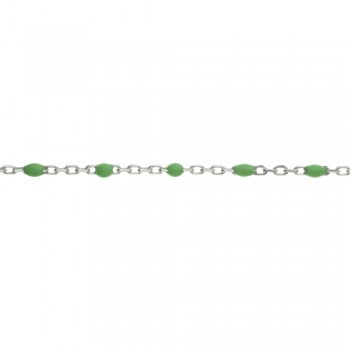 Tobillera esmalte verde Plata de Ley | Karissma 2