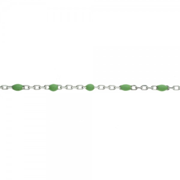 Tobillera esmalte verde Plata de Ley | Karissma