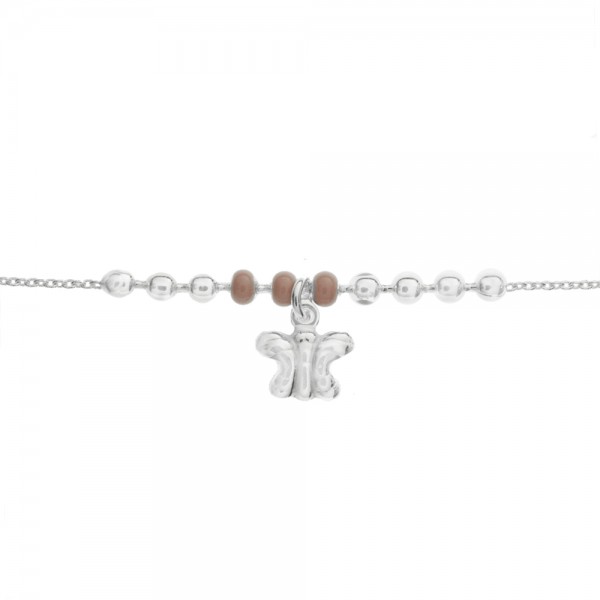 Tobillera colgante mariposa Plata de Ley | Karissma