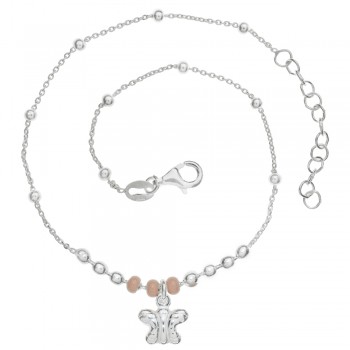 Tobillera colgante mariposa Plata de Ley | Karissma