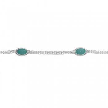 Pulsera óvalos turquesa Plata de Ley | Karissma 2