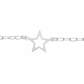 Pulsera eslabón cadena con estrella Plata de Ley| Karissma 2