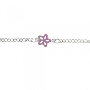Pulsera roló flores esmaltadas Plata de Ley | Karissma 2