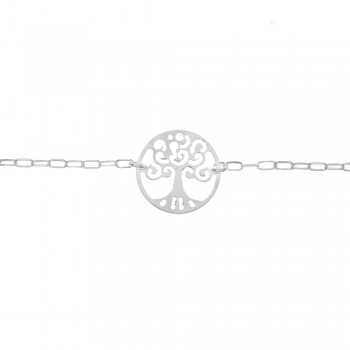 Pulsera eslabón cadena árbol de la vida Plata de Ley | Karissma 2