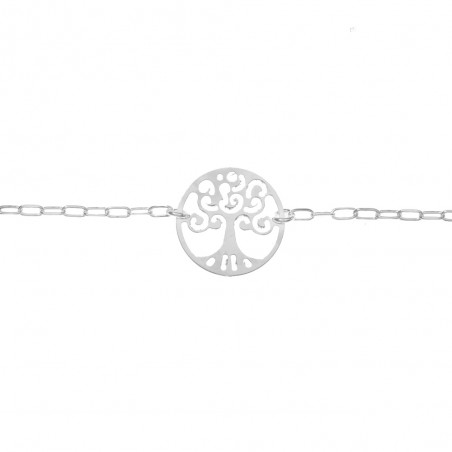 Pulsera eslabón cadena árbol de la vida Plata de Ley | Karissma