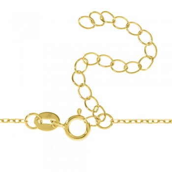 Collar corazón dorado con circonitas Plata de Ley | Karissma 2