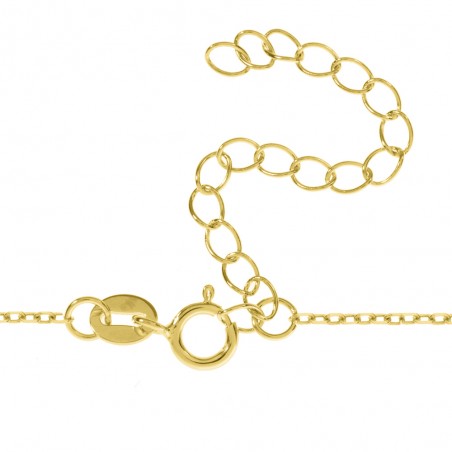 Collar corazón dorado con circonitas Plata de Ley | Karissma