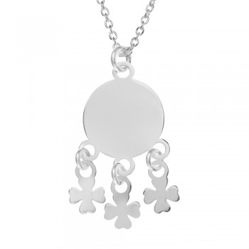 Collar tréboles de la Suerte Plata de Ley | Karissma