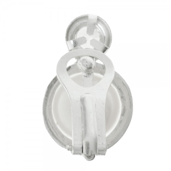 Pendientes clip con perla Plata de Ley - Karissma