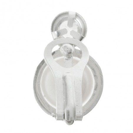 Pendientes clip con perla Plata de Ley - Karissma