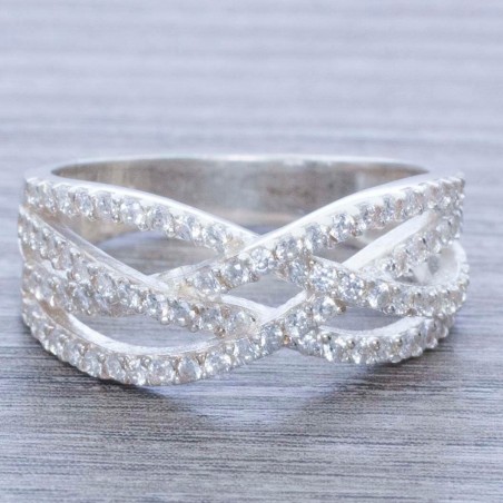 Anillo trenzado Plata de Ley 925