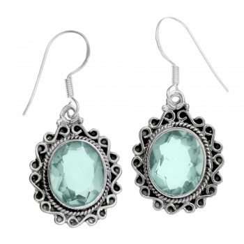 Pendientes aguamarina infinitos Plata de Ley - Karissma