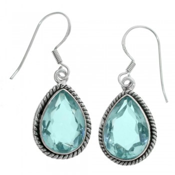 Pendientes gota aguamarina Plata de Ley - Karissma