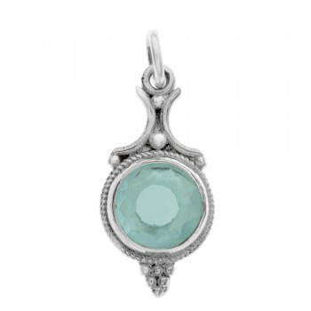 Colgante redondo piedra natural Plata de Ley - Karissma 2