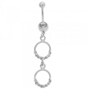 Piercing ombligo doble círculo acero - Karissma 2