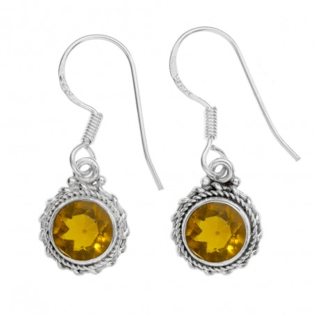 Pendientes étnicos redondos Plata de Ley - Karissma