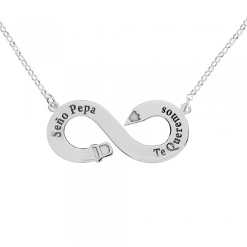 Collar infinito lápiz Plata de Ley - Karissma