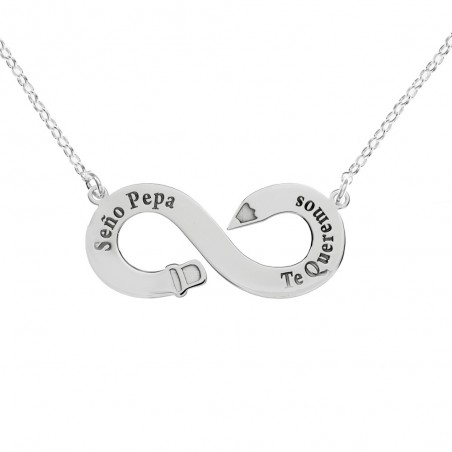 Collar infinito lápiz Plata de Ley - Karissma