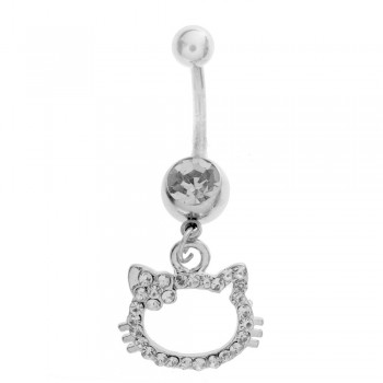 Piercing ombligo gatita con circonitas - Karissma 2