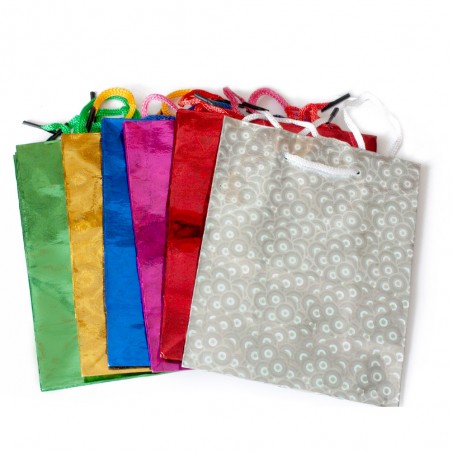 Pack 12 bolsas de regalo brillantes