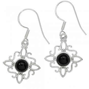 Pendientes nudo de bruja con piedra Plata de Ley - Karissma 2