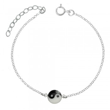 Tobillera Yin-Yang Plata de Ley 925 | Karissma