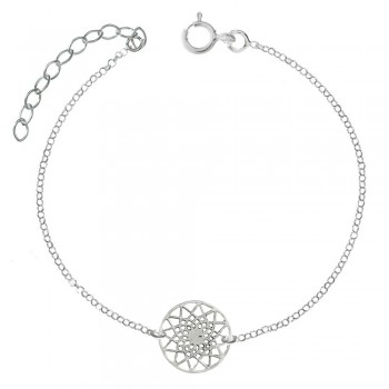 Tobillera Mandala Plata de Ley