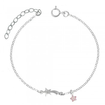 Tobillera estrella fugaz Plata de Ley