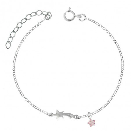 Tobillera estrella fugaz Plata de Ley