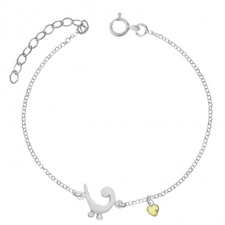 Tobillera musical clave de Fa Plata de Ley 925 | Karissma