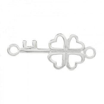 Tobillera llave trébol de la Suerte Plata de Ley| Karissma 2