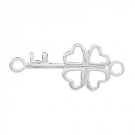 Tobillera llave trébol de la Suerte Plata de Ley| Karissma