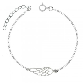 Tobillera ala calada Plata de Ley